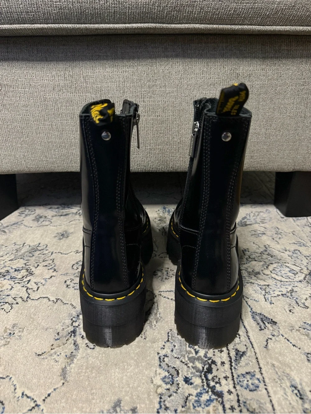 Dr Martens Jetta Hi Max Leather Platform Boots